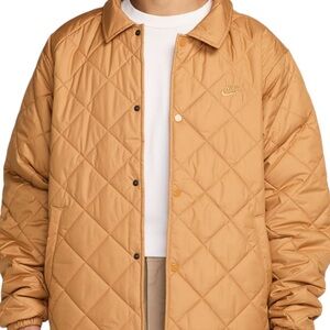 Nike Men's Tan Quilted Jacket